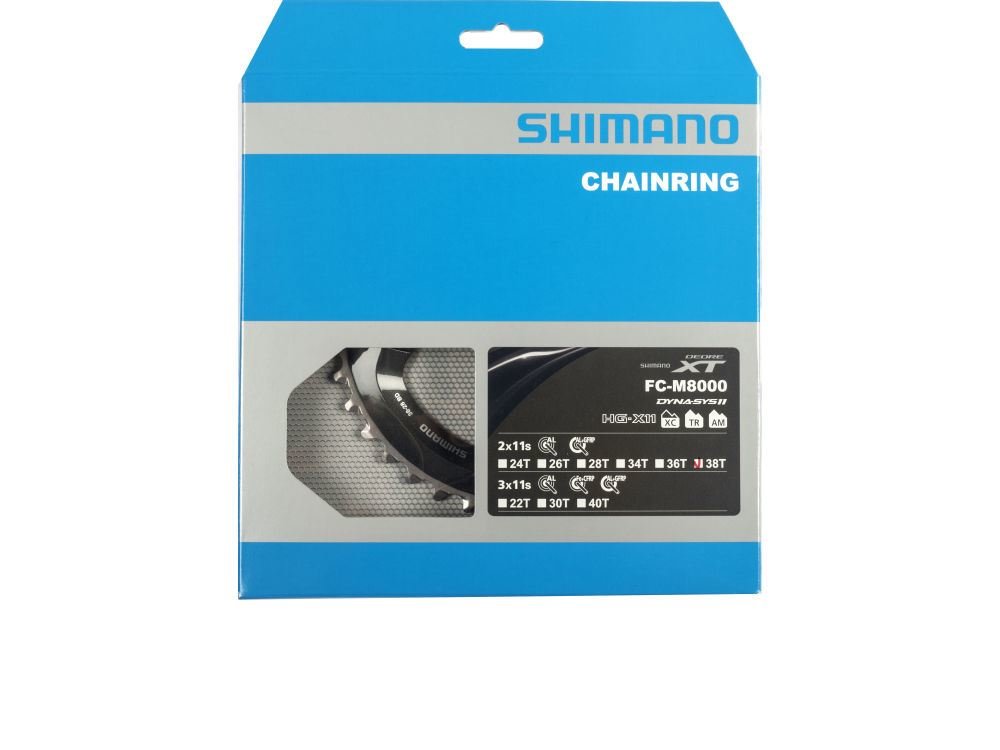 Shimano Kettenblatt Deore XT FCM8000 38 Zähne | schwarz |